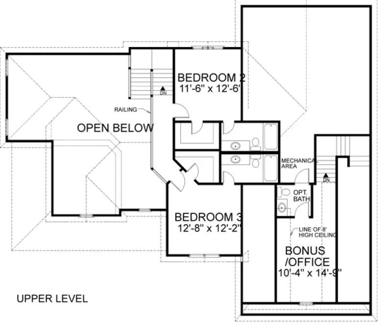 Second Floor Plan for House Plan #275142