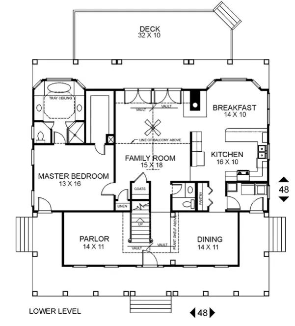 Main Floor Plan for House Plan #278122