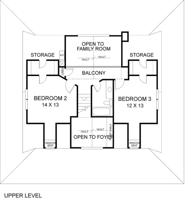 Second Floor Plan for House Plan #278122
