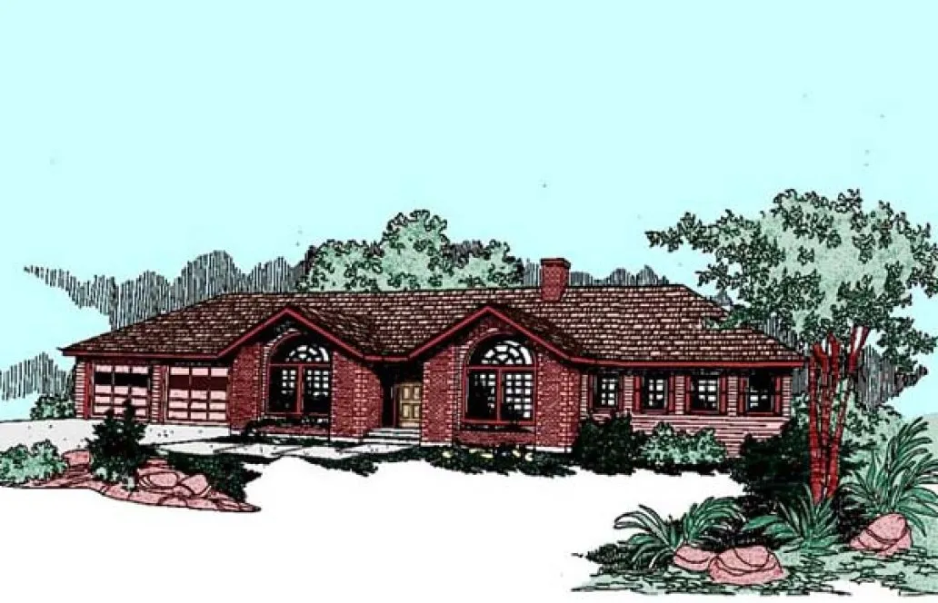 Full Rendering for House Plan #168153
