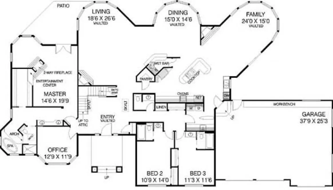 Main Floor Plan for House Plan #169953