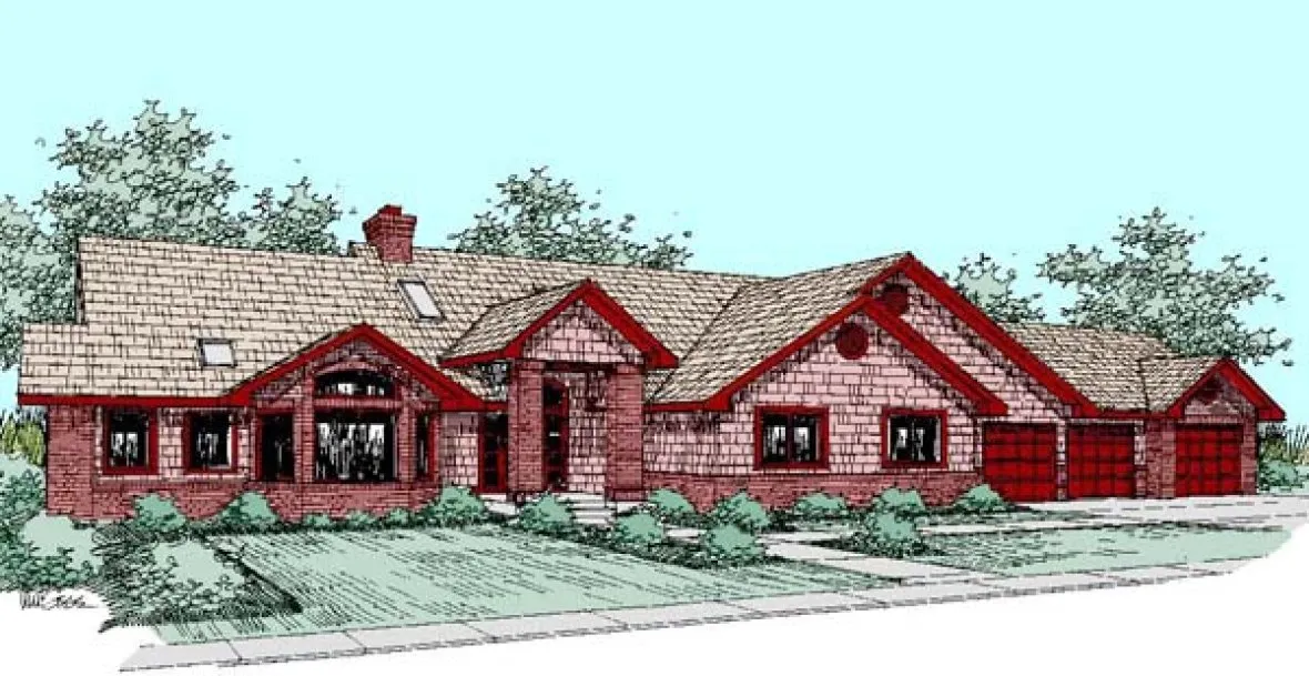 Full Rendering for House Plan #169953