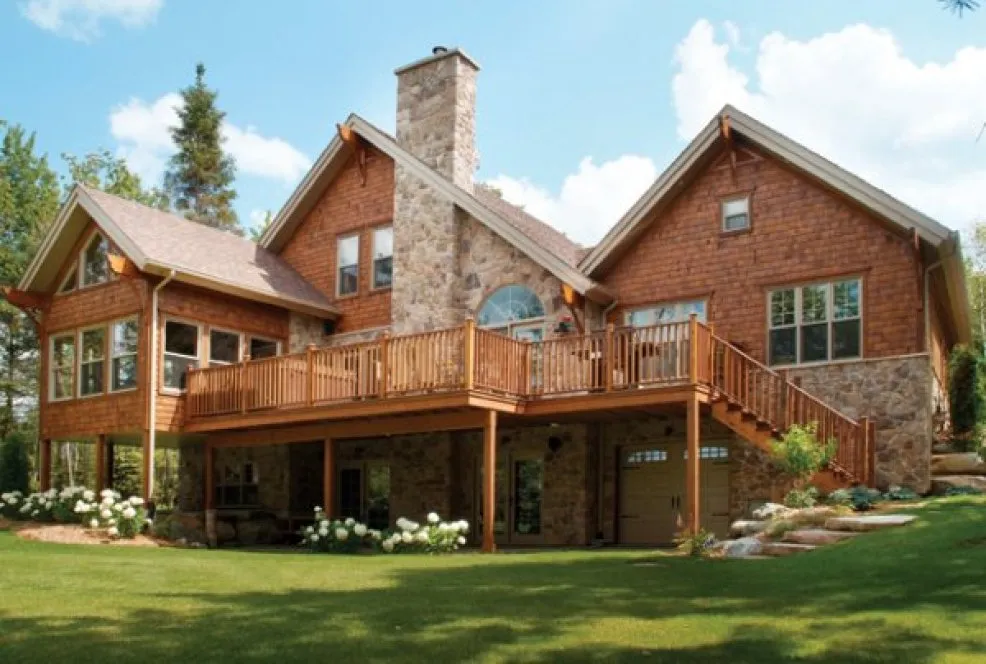 Rear Elevation for House Plan #145293