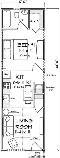 Main Floor Plan for House Plan #242640