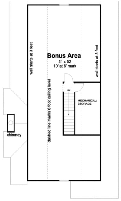 Attic Plan for House Plan #254004