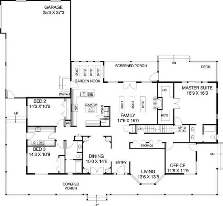 Main Floor Plan for House Plan #161063