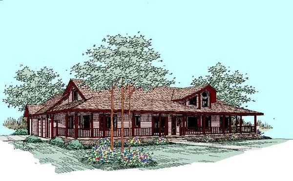 Full Rendering for House Plan #161063