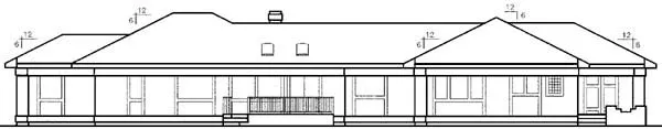 Rear Elevation for House Plan #161633