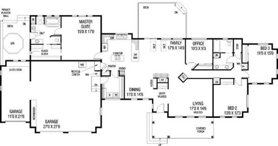 Main Floor Plan for House Plan #161633