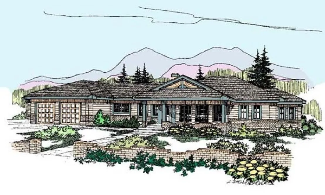 Full Rendering for House Plan #161633