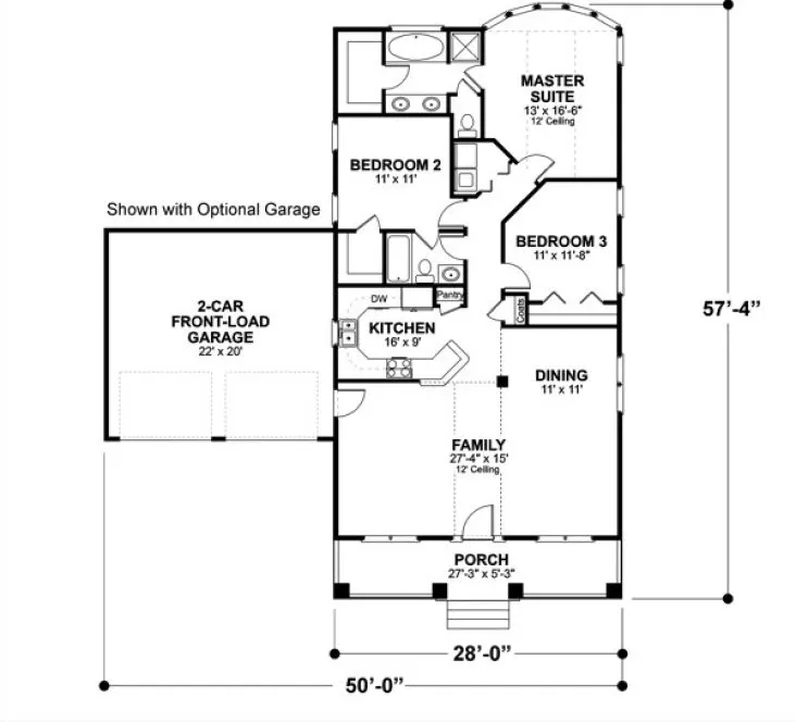Main Floor Plan for House Plan #278021