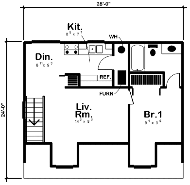 Second Floor Plan for House Plan #186106