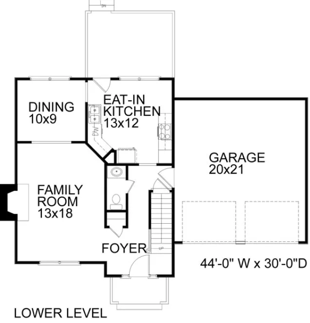 Main Floor Plan for House Plan #275141