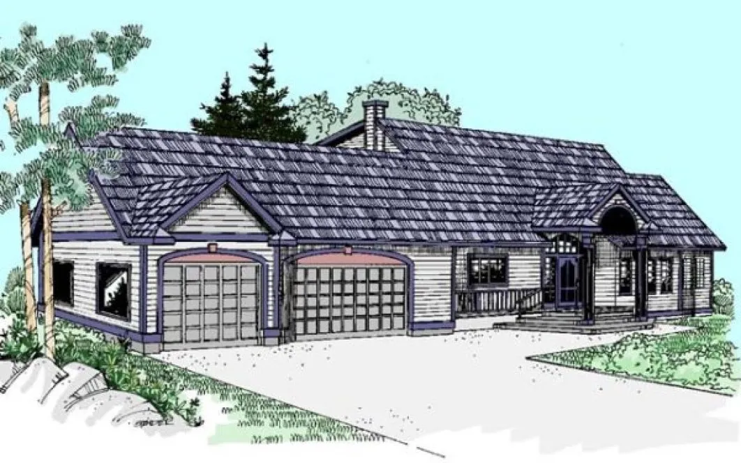 Full Rendering for House Plan #164163