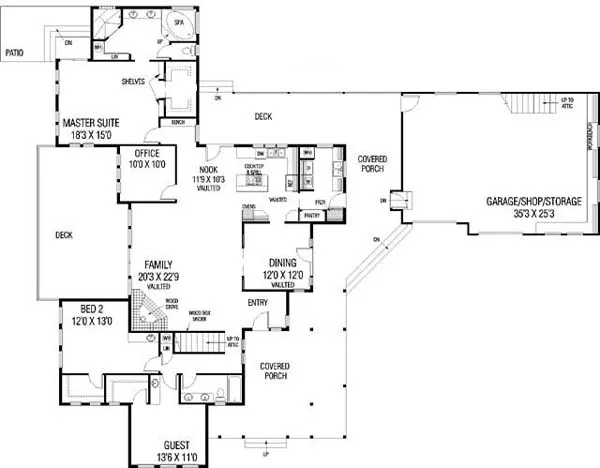 Main Floor Plan for House Plan #169073