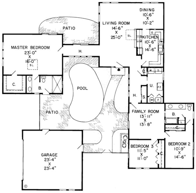 Main Floor Plan for House Plan #187050