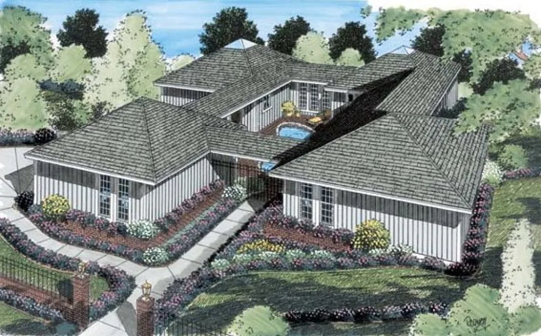 Full Rendering for House Plan #187050