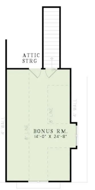 Attic Plan for House Plan #315452