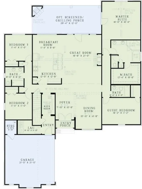 Main Floor Plan for House Plan #315452