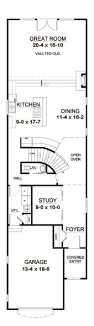 Main Floor Plan for House Plan #101011