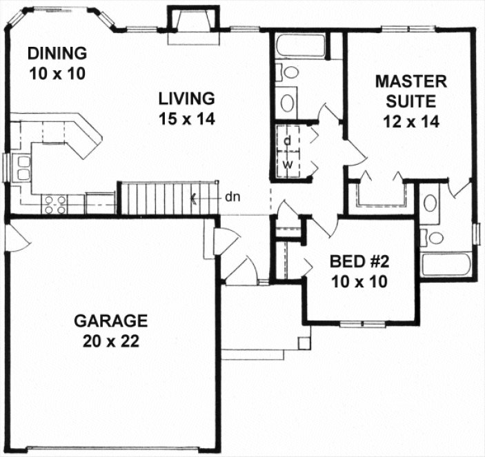 Main Floor Plan for House Plan #355990