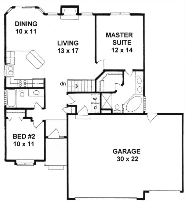 Main Floor Plan for House Plan #352111
