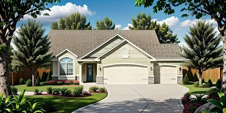 Full Rendering for House Plan #352111