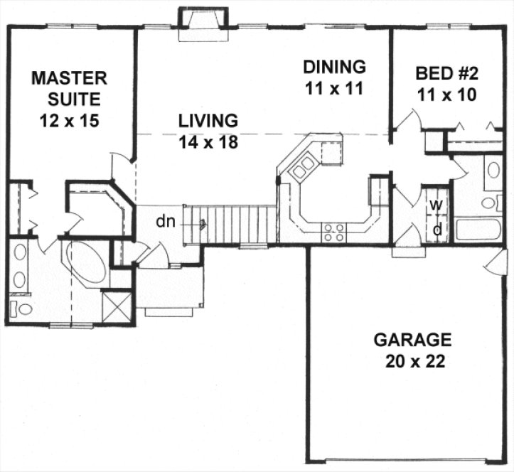 Main Floor Plan for House Plan #358121