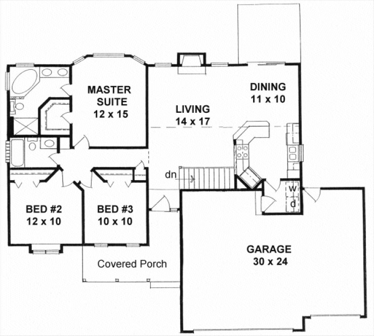 Main Floor Plan for House Plan #355721