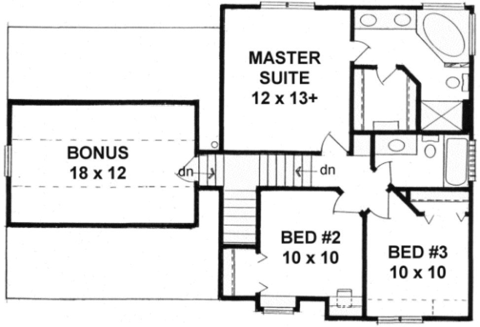 Second Floor Plan for House Plan #353431