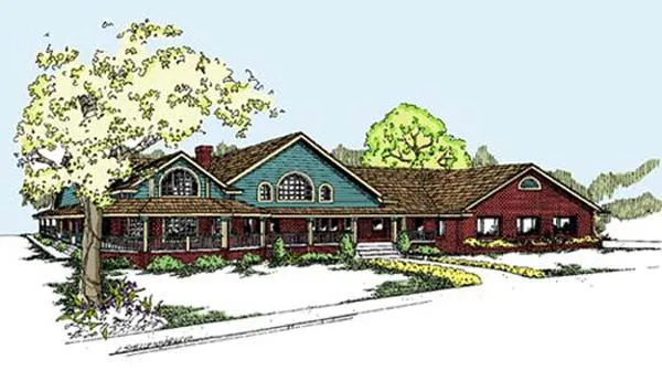 Full Rendering for House Plan #165083