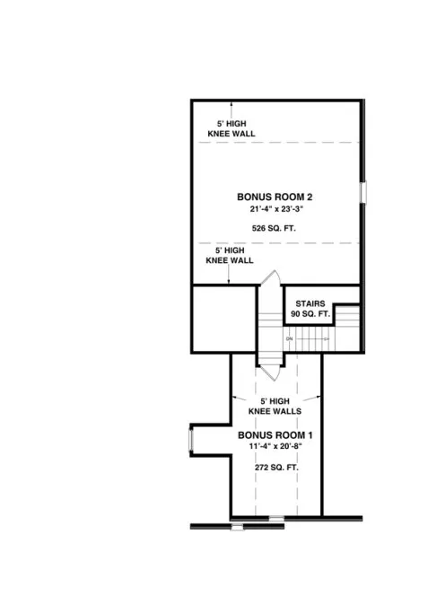 Second Floor Plan for House Plan #278181