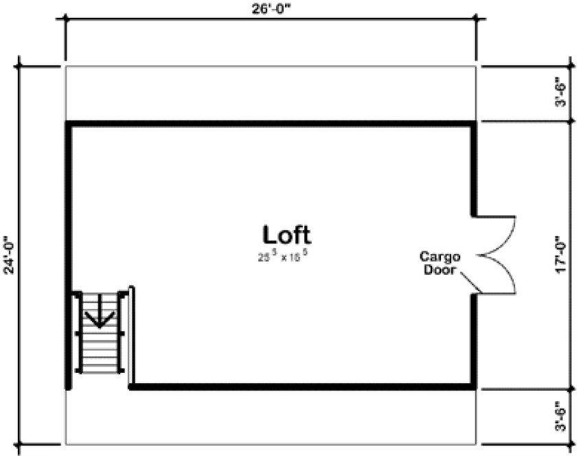 Second Floor Plan for House Plan #188106