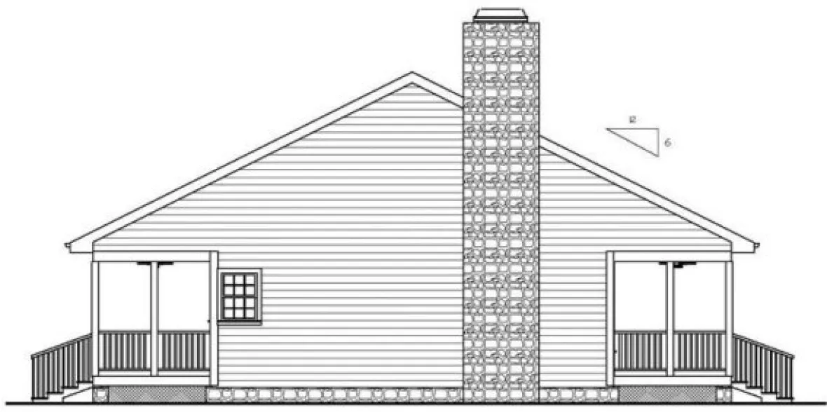 Left Elevation for House Plan #275090