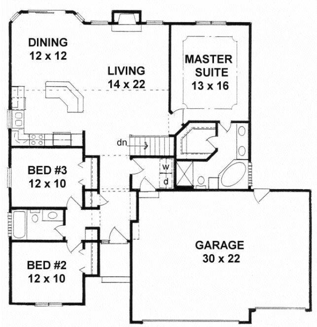 Main Floor Plan for House Plan #351641