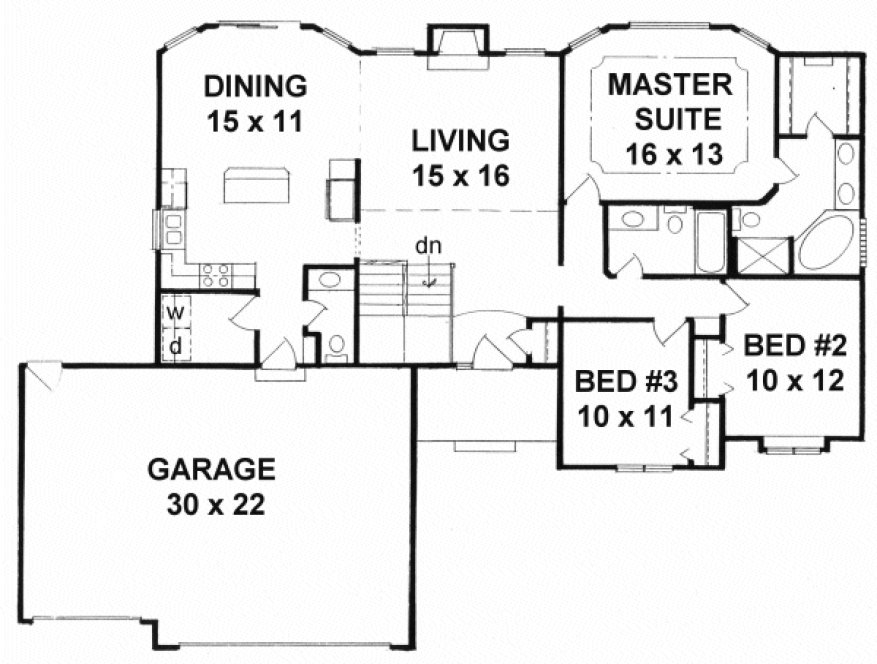 Main Floor Plan for House Plan #358051