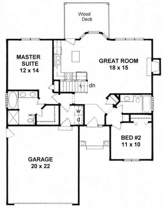 Main Floor Plan for House Plan #351901
