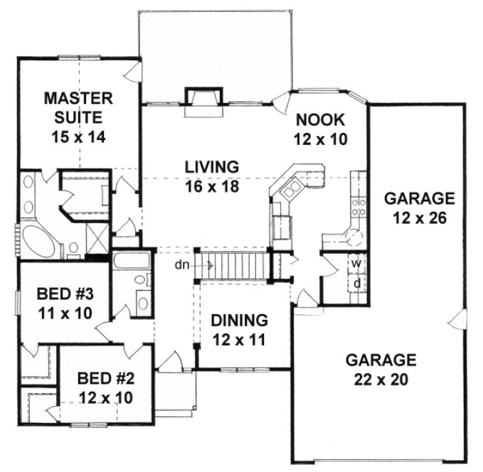 Main Floor Plan for House Plan #355461