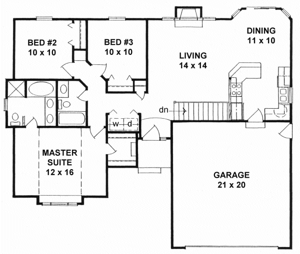 Main Floor Plan for House Plan #352611
