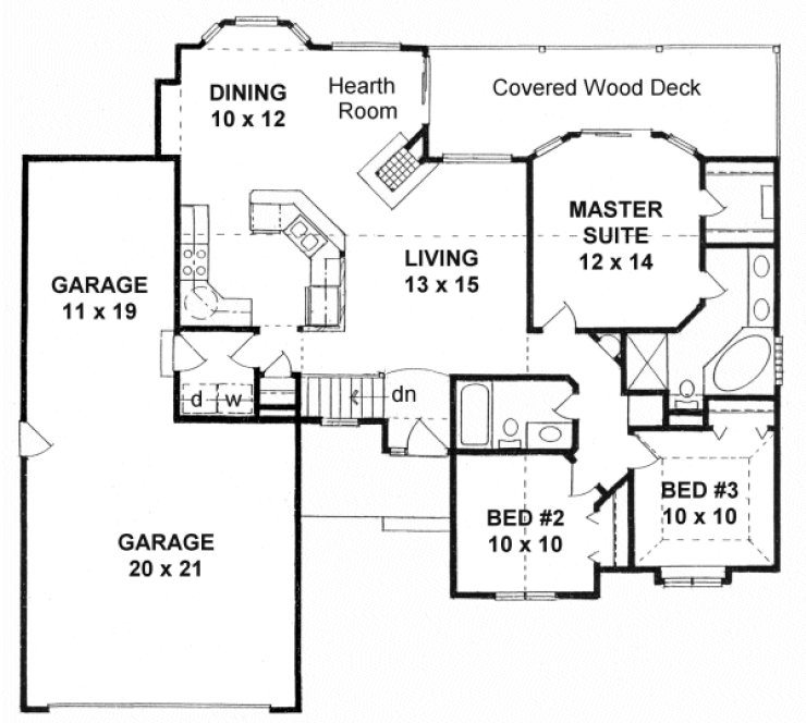Main Floor Plan for House Plan #359821