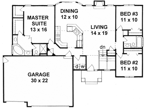 Main Floor Plan for House Plan #354641