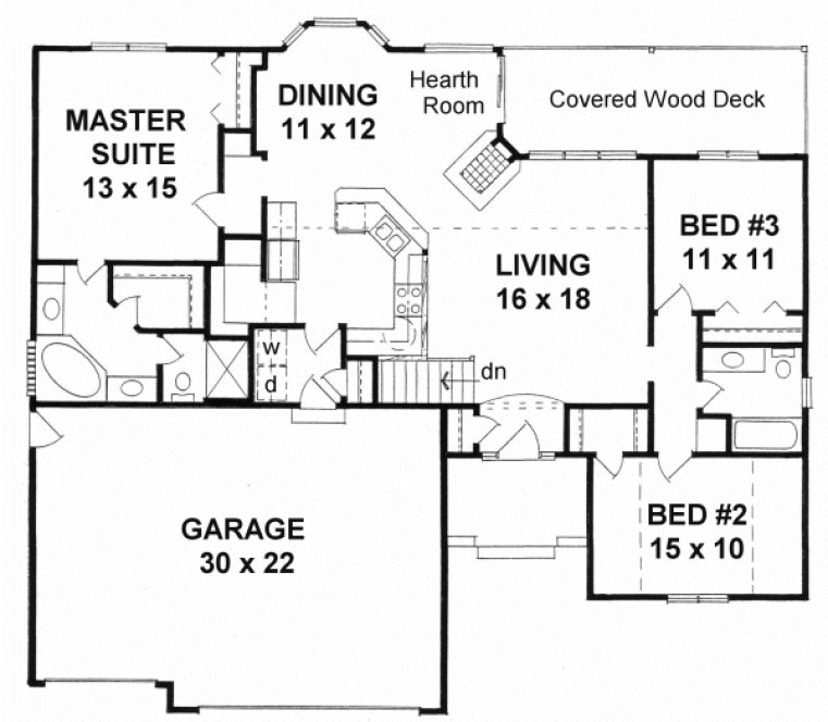 Main Floor Plan for House Plan #351551