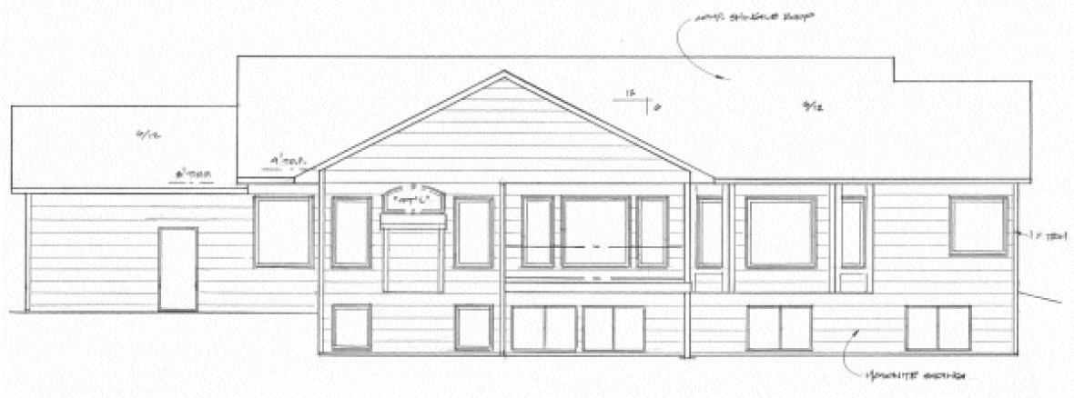Rear Elevation for House Plan #355681