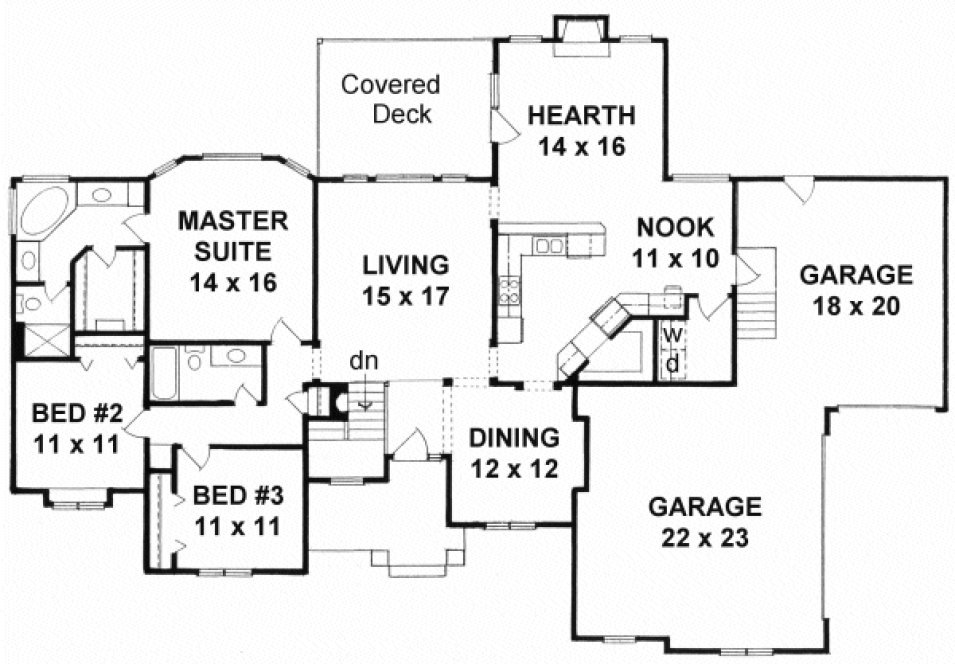 Main Floor Plan for House Plan #355681