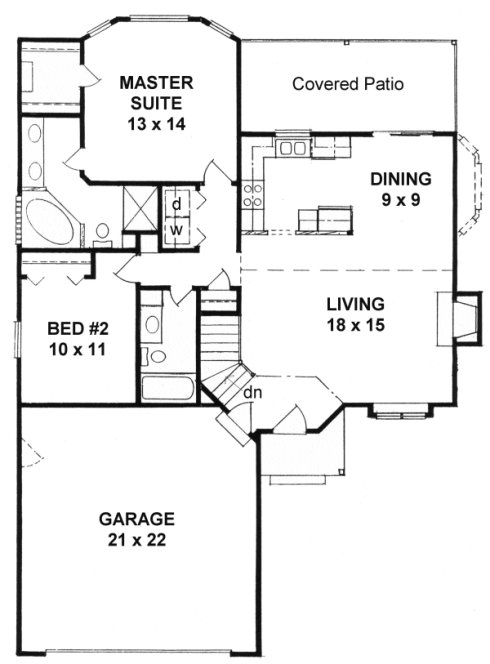Main Floor Plan for House Plan #353011