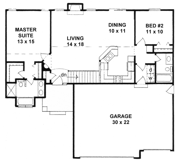 Main Floor Plan for House Plan #354611