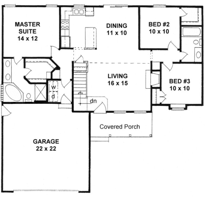 Main Floor Plan for House Plan #355421