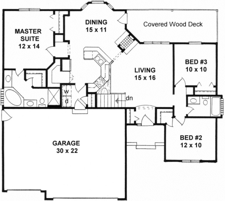 Main Floor Plan for House Plan #355921