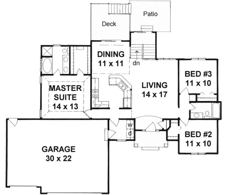 Main Floor Plan for House Plan #356331