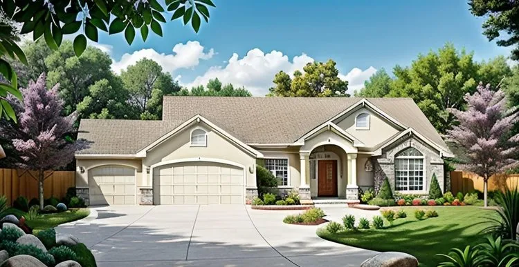 Full Rendering for House Plan #356331